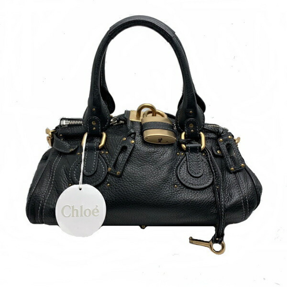 Chloe Paddington Tote Bag Calfskin Black